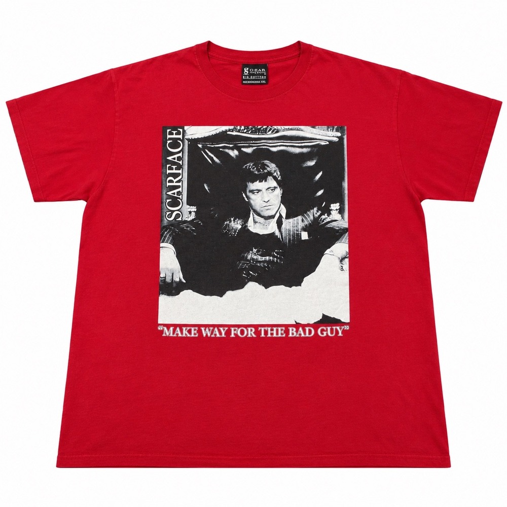 Vintage 90s Scarface Make Way For The Bad Guy Graphic T-Shirt XXL Gear Cotton